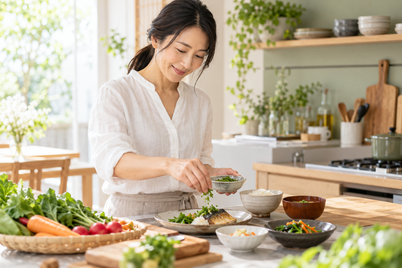 新しい食習慣を楽しむ女性のイメージ
